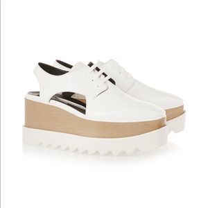 Stella McCartney White Cut-Out Platform Elyse